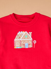 Gingerbread Bow Top and Pants Toddler Set Detail 3 - TULLABEE