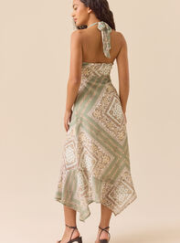 Leona Halter Patchwork Dress Detail 5 - TULLABEE