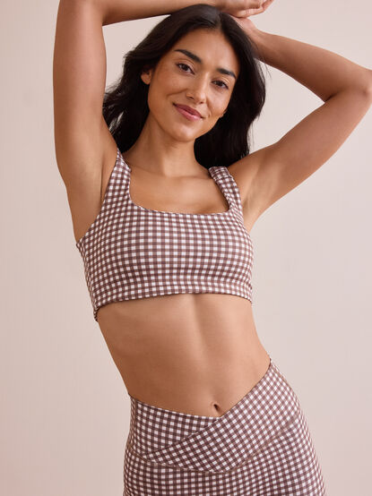 Step Up Gingham Sports Bra - TULLABEE