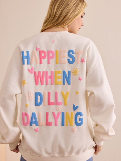 Happiest When Dilly Dallying Pullover - TULLABEE