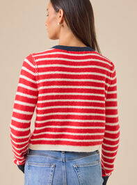 Hayden Stripe Cardigan Detail 4 - TULLABEE