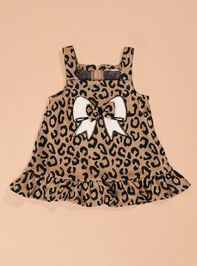 Sasha Leopard Layered Dress Set Detail 3 - TULLABEE
