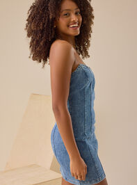 Breena Denim Corset Dress Detail 4 - TULLABEE
