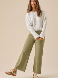 Everley Chenille Cable Sweater Detail 2 - TULLABEE