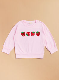 Kelly Embroidered Strawberry Pullover - TULLABEE
