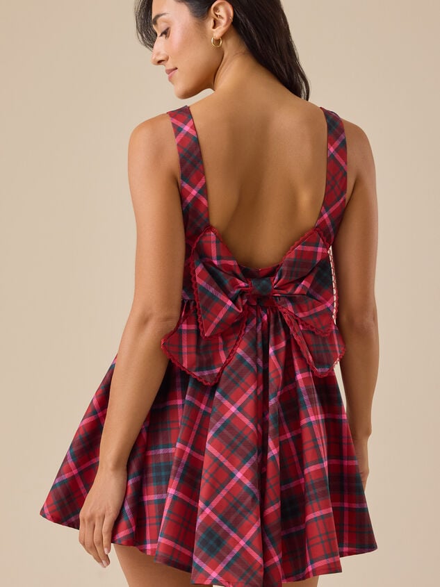 Noelle Bow Mini Dress Detail 3 - TULLABEE