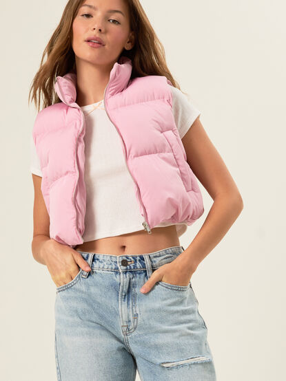 Nora Cropped Puffer Vest - TULLABEE