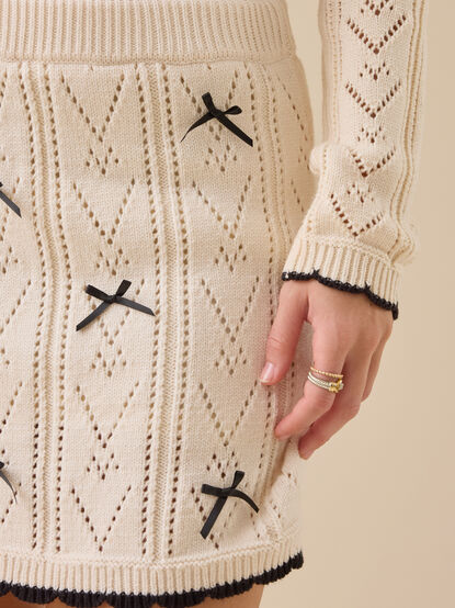 Cece Sweater Bow Skirt - TULLABEE