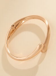 Foldover Hinge Bangle Bracelet Detail 2 - TULLABEE