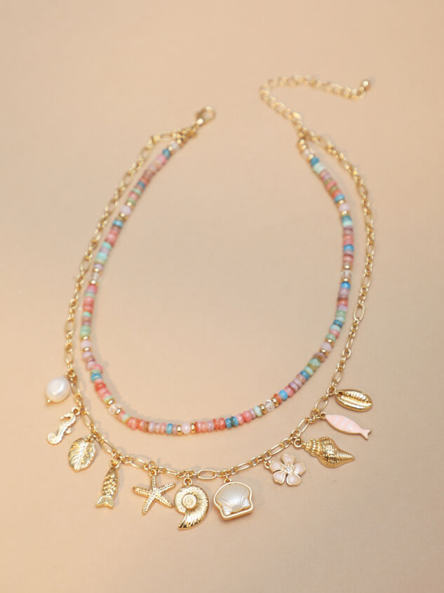 Sea Charm Double Layered Necklace - TULLABEE