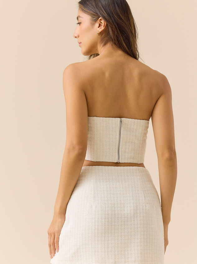 Swan Tweed Pearl Tube Top Detail 5 - TULLABEE