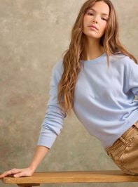 Marigold Cashmere Crew Neck Sweater Detail 4 - TULLABEE