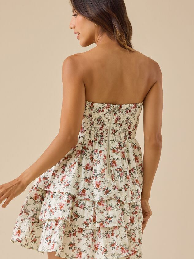 Amanda Floral Mini Dress Detail 3 - TULLABEE