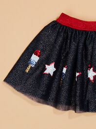 Americana Print Tutu Skirt Detail 2 - TULLABEE