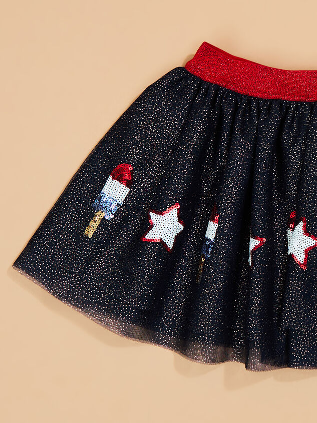 Americana Print Tutu Skirt Detail 2 - TULLABEE