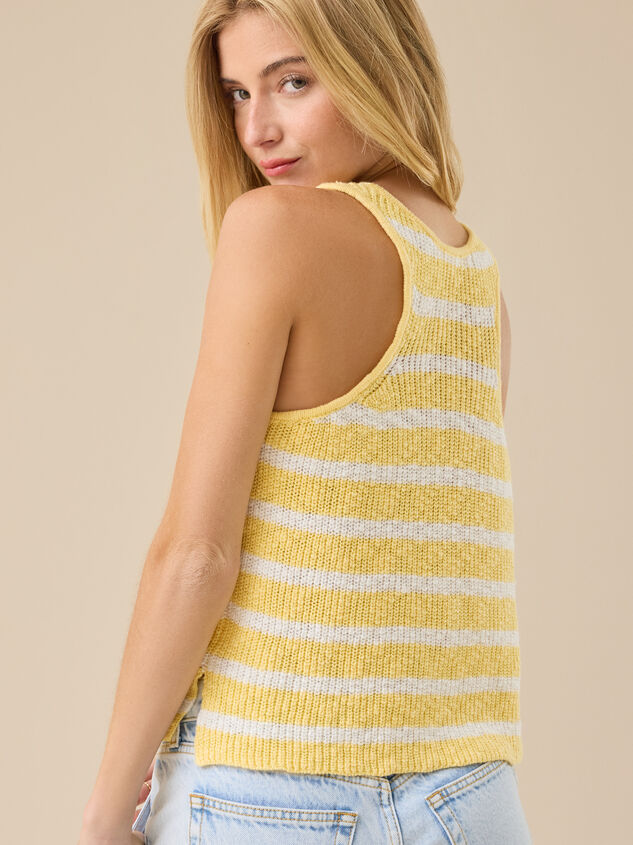 Chiara Striped Crochet Tank Detail 4 - TULLABEE