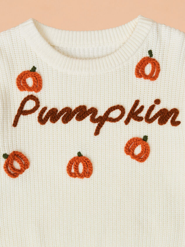Hello Pumpkin Sweater Detail 3 - TULLABEE