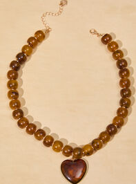 Tortoiseshell Heart Necklace - TULLABEE