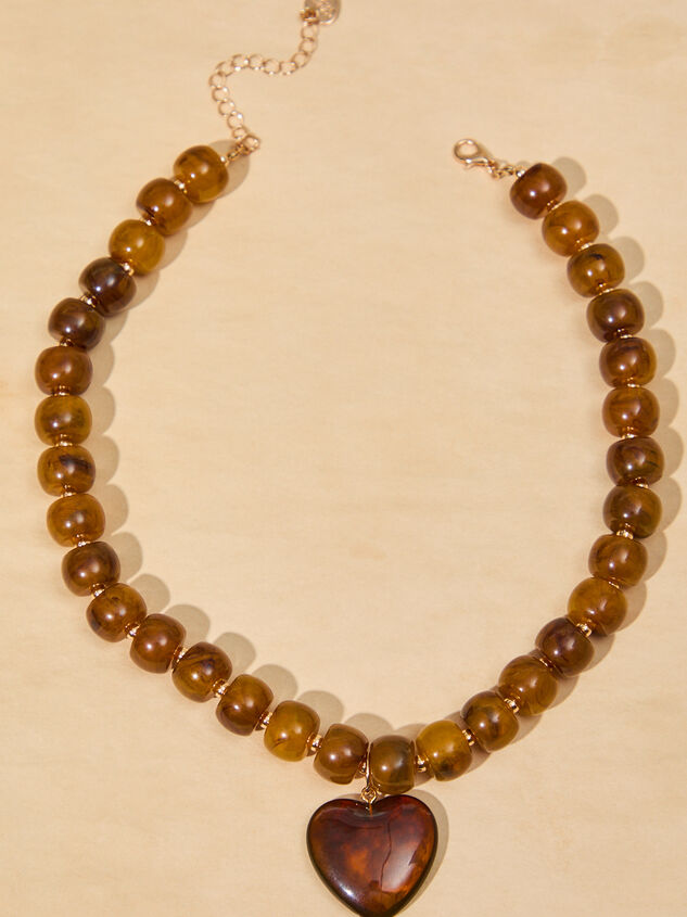 Tortoiseshell Heart Necklace - TULLABEE