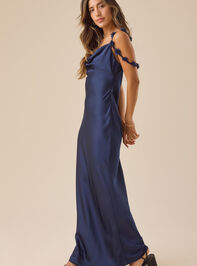 Scarlett Satin Maxi Dress Detail 3 - TULLABEE