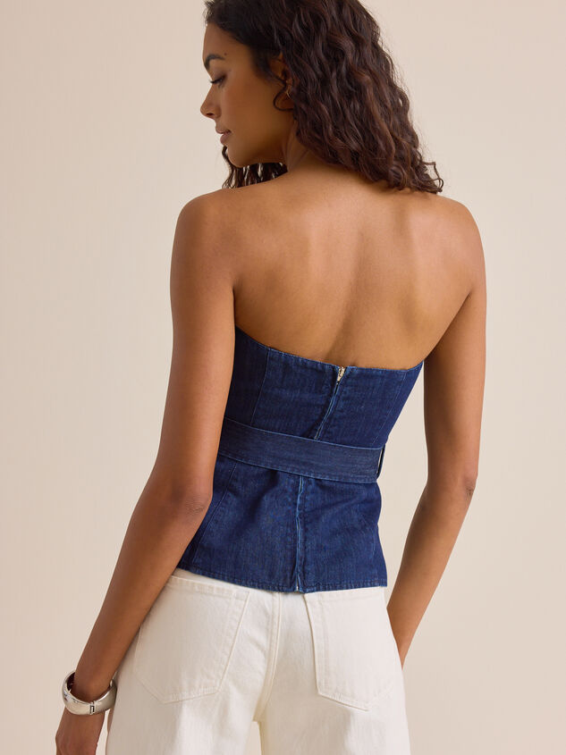 Sheridan Denim Tube Top Detail 5 - TULLABEE