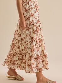 Daphne Floral Maxi Skirt Detail 4 - TULLABEE