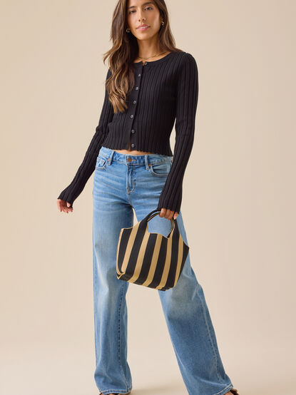 Haven Ribbed Button Up Top - TULLABEE