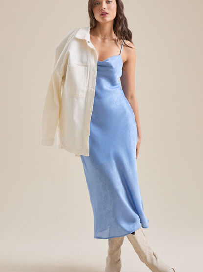 Eva Satin Midi Dress - TULLABEE