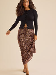 Viola Ribbed Cardigan Detail 5 - TULLABEE