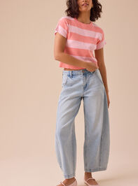 Sophie Striped Ribbed Top Detail 3 - TULLABEE