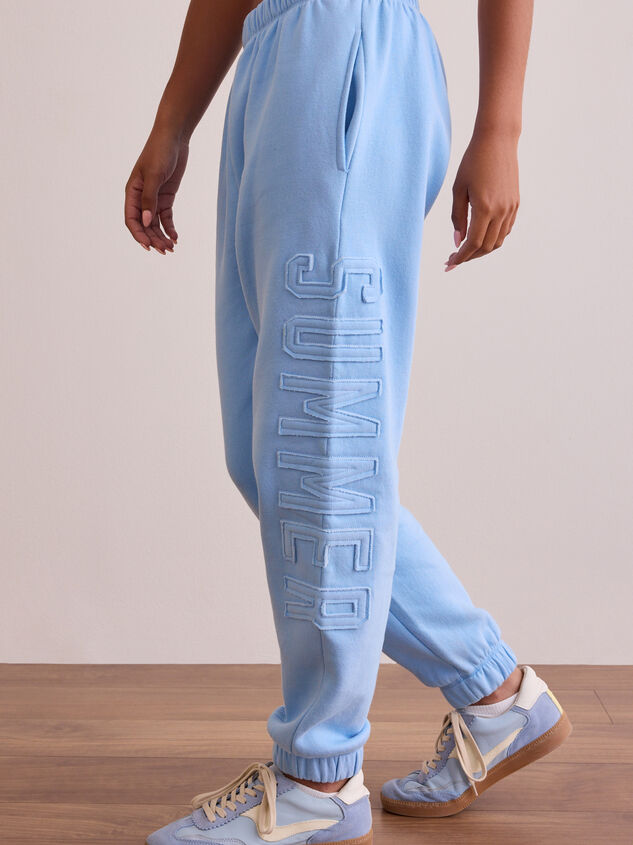 Summer Paradise Fleece Jogger Detail 3 - TULLABEE