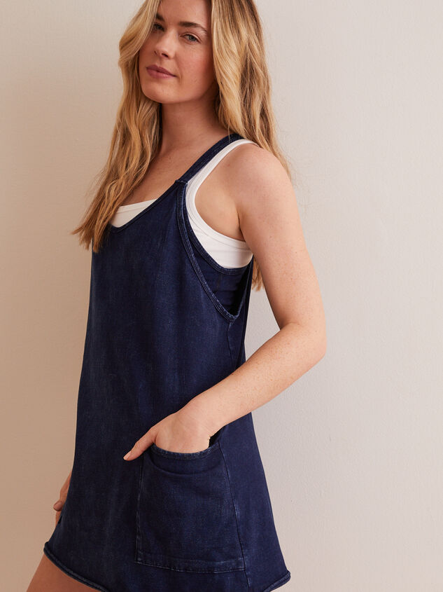 Hang Tough Denim Mini Dress Detail 3 - TULLABEE