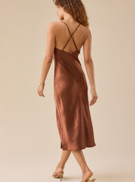 Andrea Satin Maxi Dress Detail 2 - TULLABEE