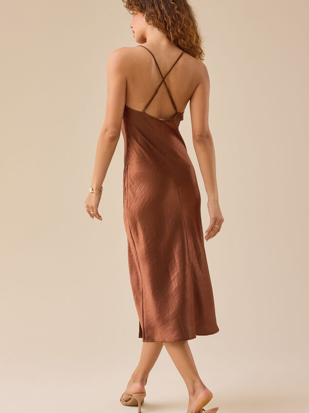 Andrea Satin Maxi Dress Detail 2 - TULLABEE