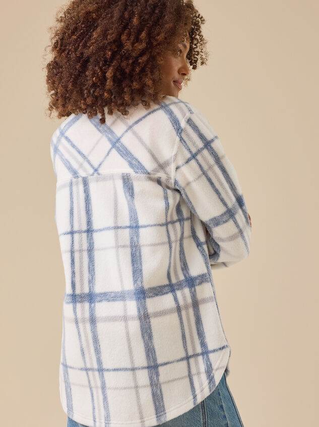 Esme Plaid Fleece Jacket Detail 4 - TULLABEE