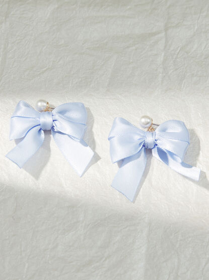 Ribbon Bow Dangle Earring - TULLABEE