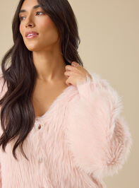 Tia Fuzzy Cardigan Detail 4 - TULLABEE