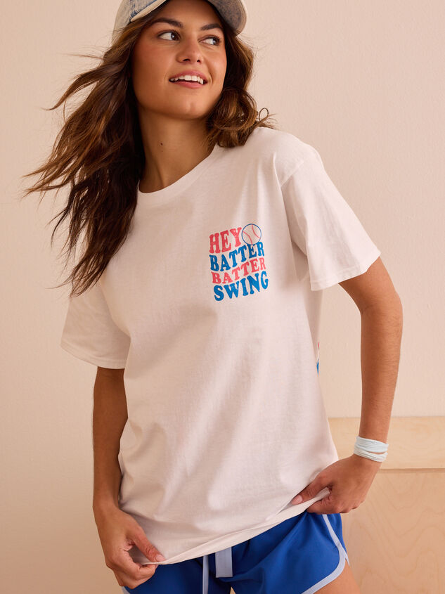 Hey Batter Batter Graphic Tee - TULLABEE