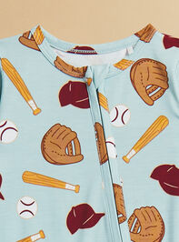 Play Ball Baseball Footie Detail 2 - TULLABEE