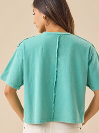 Sleepy Tiger Washed Cropped Tee Detail 4 - TULLABEE