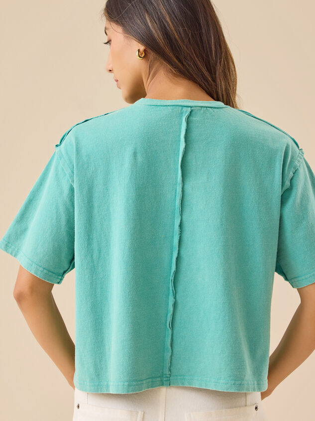 Sleepy Tiger Washed Cropped Tee Detail 4 - TULLABEE
