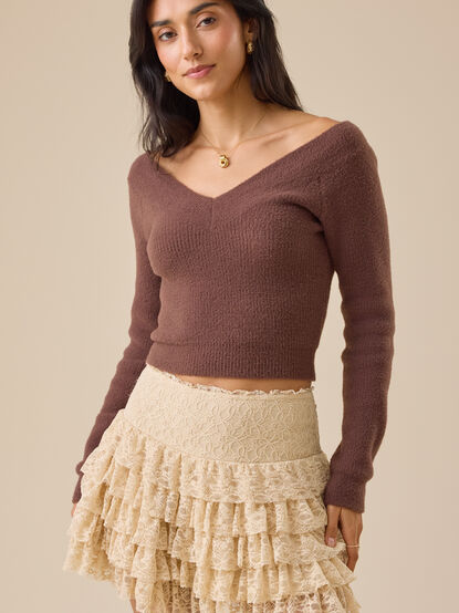 Camila Tiered Lace Mini Skirt - TULLABEE