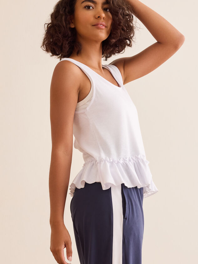 Cascade Ruffle Tank Detail 5 - TULLABEE