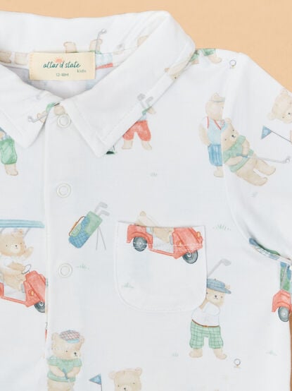 Tee Time Teddys Polo Shortie Romper - TULLABEE