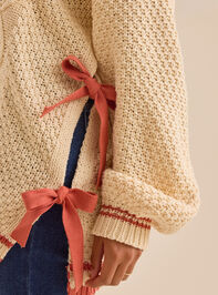 Zoey Side Tie Sweater Detail 6 - TULLABEE