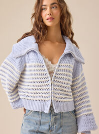 Allyson Striped Zip Up Detail 3 - TULLABEE