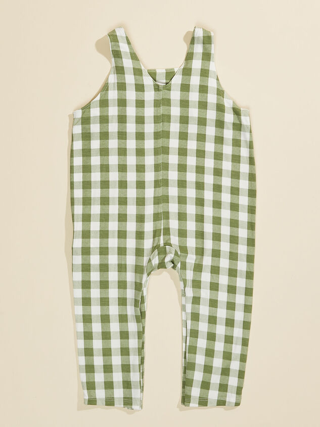 Grayson Gingham Overalls Detail 2 - TULLABEE