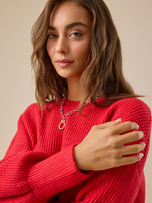 Haille Cropped Sweater Detail 3 - TULLABEE