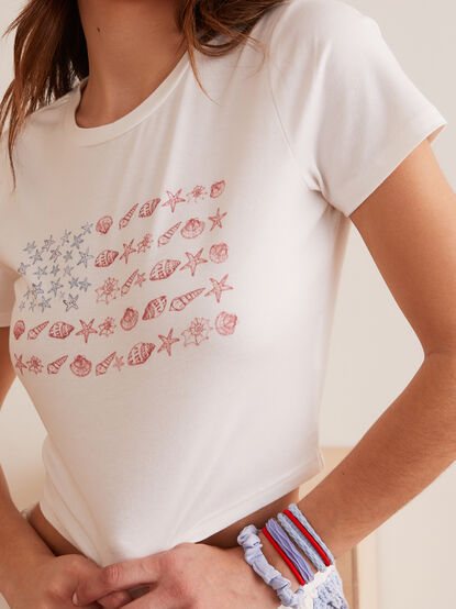 Costal Flag Baby Tee - TULLABEE