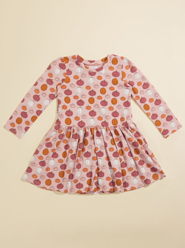 Pumpkin Harvest Ribbed Dress by MudPie Detail 2 - TULLABEE